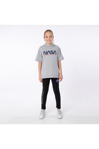 Black One Світшот з принтом для дівчинки з капюшоном