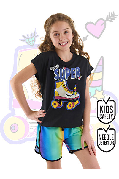 MSHB&G Unicorn Patterned Girl's Summer Set - T-shirt and Shorts