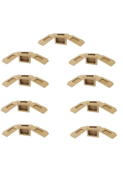 cici Kraft Sabun Kokulu Taş Mum Kutusu 6x5x1 cm 50 Adet