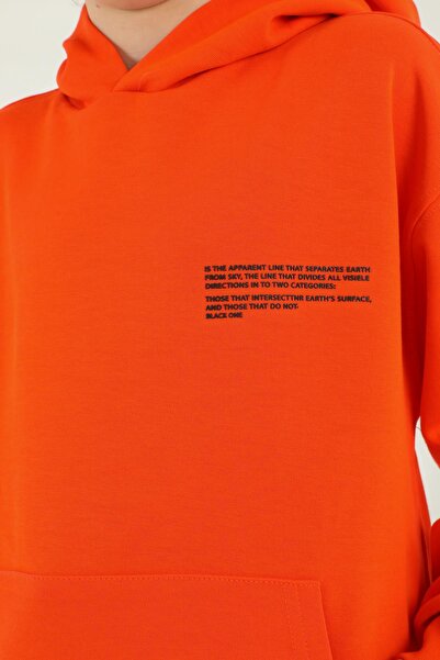 Black One Boy's Tracksuit Set - Hooded, Print Detail, Steel Interlock Fabric