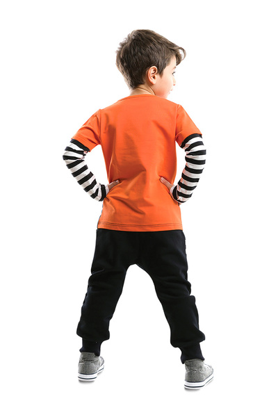 Denokids Σετ φόρμας για αγόρι τσαντάκι ριγέ