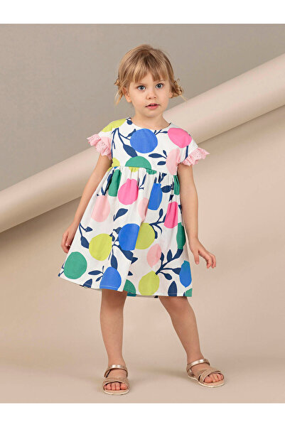 MSHB&G Girl's Poplin Summer Dress - Orange Ruffle