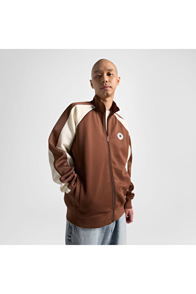 Converse Classic Erkek Renk Bloklu Kahverengi Eşofman Üstü