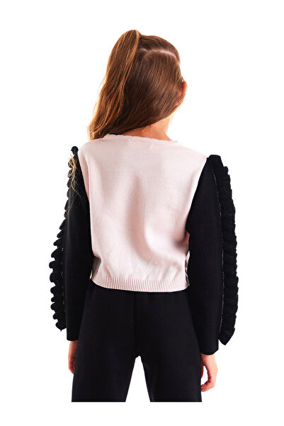 MSHB&G Pulover din tricot brodat cu paiete Swan pentru fete