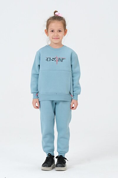 Black One طقم بدلة رياضية برقبة دائرية للفتيات