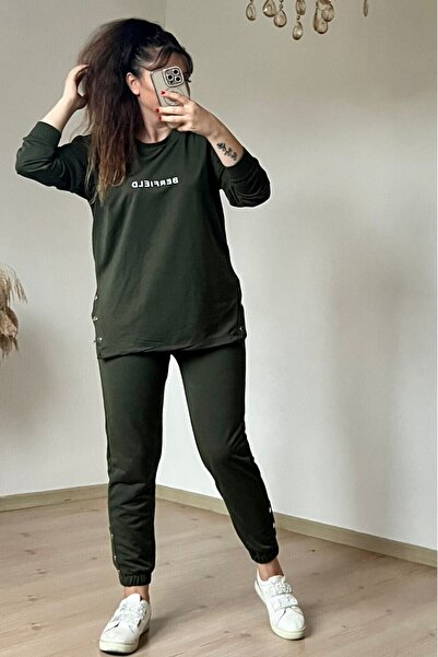 PARİS Σετ Χακί με μακρύ μανίκι στο πλάι