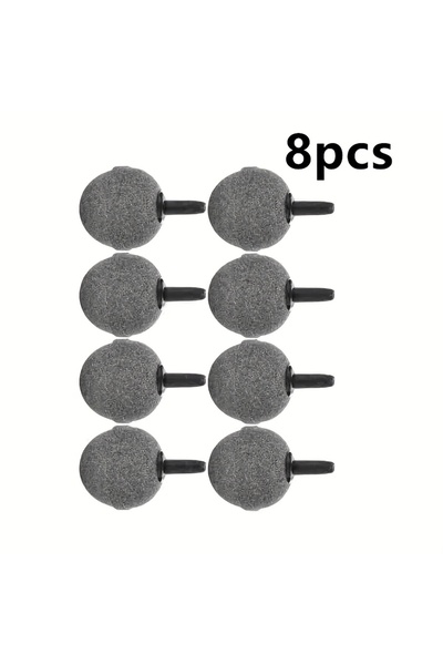 Choice 8 قطع 8/12 قطعة 20 مم حجر هواء دائري متين لحوض السمك موزع فقاعات معدنية لأحواض السمك
