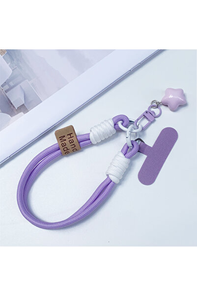 Choice بوليستر/نايلون أرجواني نجمة لطيف الآيس كريم قلادة الهاتف المحمول حبل ح...