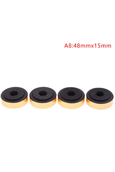 Choice قواعد عازلة للصوت عالية الدقة (4 قطع/مجموعة) ذهبية اللون، مقاس 48 مم ×...