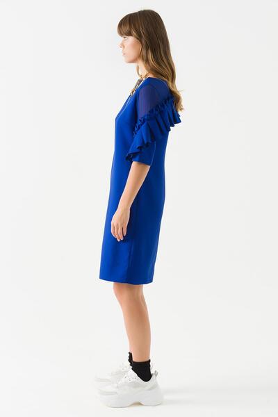Jus De Pommes Women's Saxe Collar Tie-Up Contrast Dress