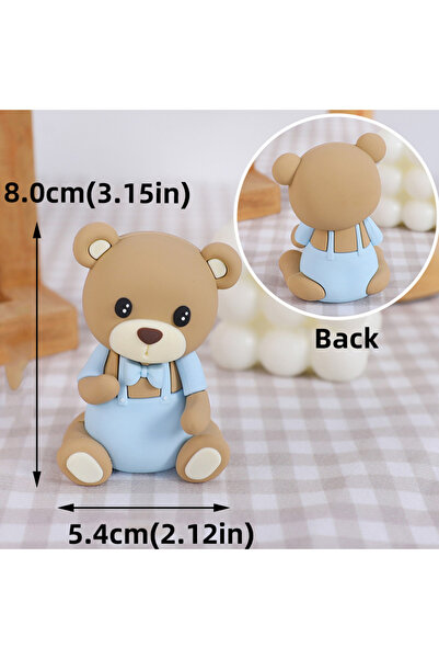 Choice3 Bear 7 New Bear Cake Topper Trojan Bear, Pink Blue Letters BABY for B...