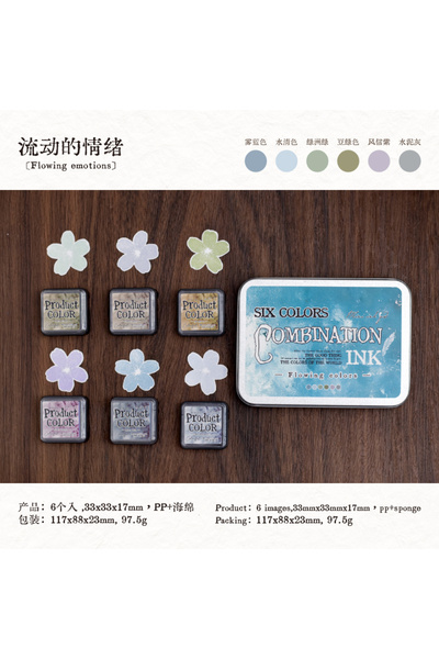 Choice مجموعة وسادات حبر متعددة الألوان B2 مكونة من 6 قطع، مخطط للطلاب، ختم ح...