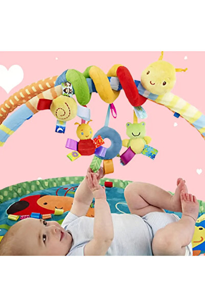 ZUMRANKA Arı Bebek Çıngırağı Renkli Spiral Puset Beşik Yatak Bebek Arabası Uyumlu