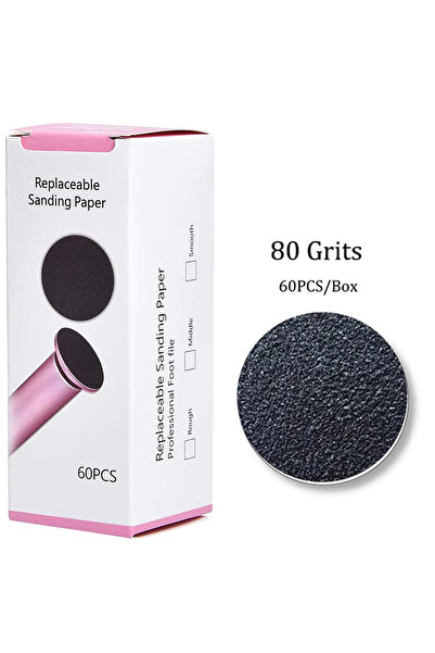 Choice 80 60 PCS/Lot Replacement Foot File Sandpaper Disk Sanding Paper Acces...