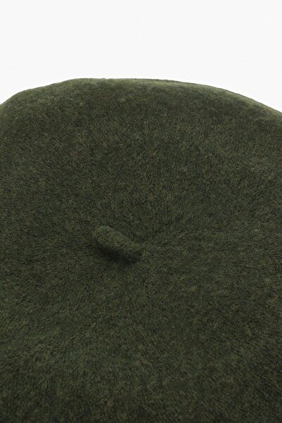 Goldmine Australian Wool Felt Beret Khaki French Painter