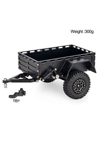 Choice A Aluminum CNC Utility Trailer with Hitch Mount for 1/18 RC Crawler Car TRX4-M Bronco Defender K10 .