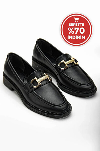 SH SİLVER MODA Kadın Loafer Makosen Casual Tokalı Günlük Ayakkabı Şık ve rahat