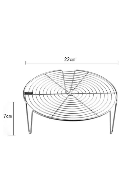 Choice B-22cm 304 Stainless Steel Steamer Rack Multifunction Pot Steaming Tray Dumplings Eggs Grill Stand K