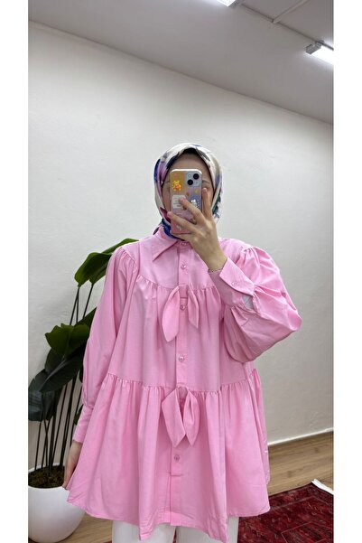 MOONSC Cămașă din tricot cu fundă