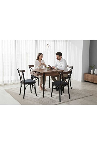 VETROWOOD Mutfak Masa Takımı Yemek Masası Açılır Masa Küçük Kare Masa Tonet S...