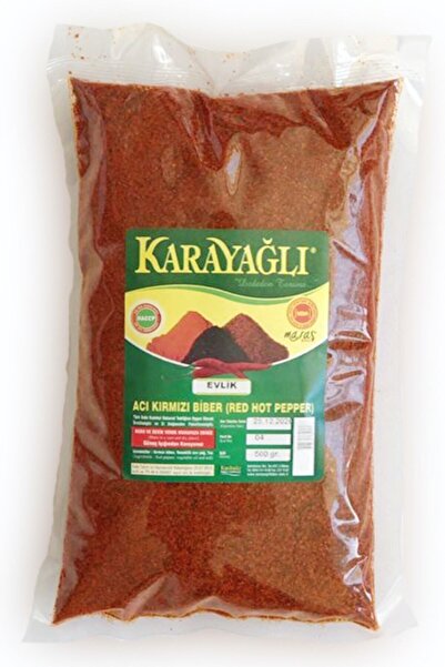 Karayağlı (500 GR) Birinci 1. Kalite Maraş Doğal Acı Evlik Saf Yaprak Pul Biber Baharat