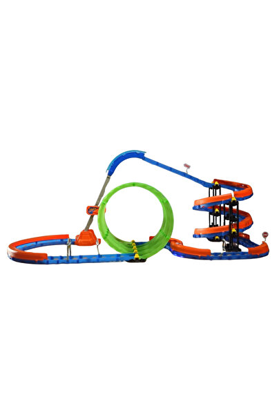 KentOyuncaK سيارات رائعة 91 قطعة مسار سباق مضيء - 360 °   حركة الدوران و180 °...