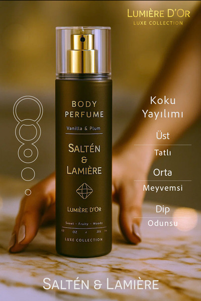 Salten Lamıere Vanilyalı ve Erik Kokulu Kalıcı Kadın Secret Vücut Parfümü Eny...