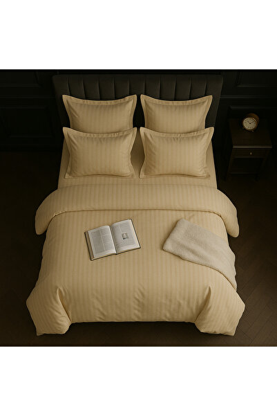 Casa Pucioasa Cream Bed Linen, Casa Pucioasa - Cotton Damask, 6 pieces, hotel luxury