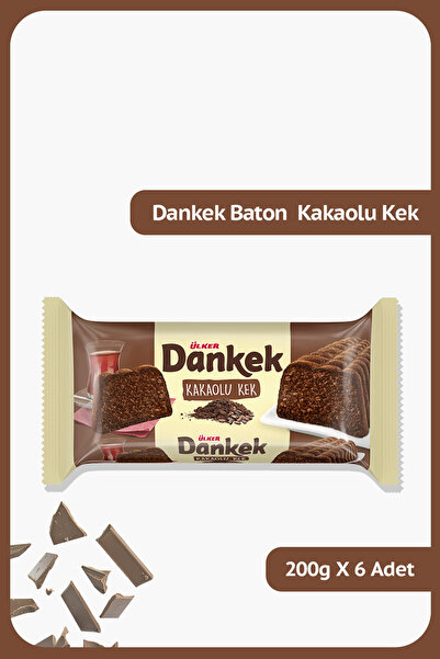 Ülker DANKEK Baton Kek Kakaolu - 200 gram - 6 Adet