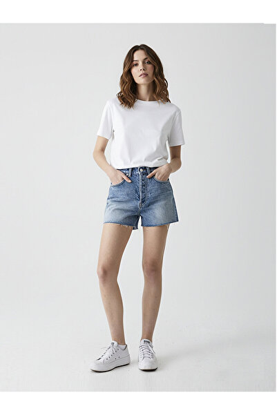 Ltb Ları Yüksek Bel Jean Şort