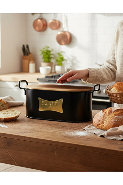 Bestofhome وعاء خبز مع لوح تقطيع وغطاء خشبي