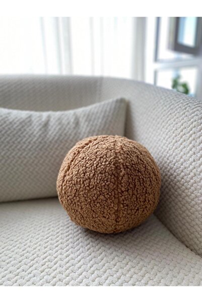 Suvolta Store Handmade Teddy Decorative Ball Pillow Brown