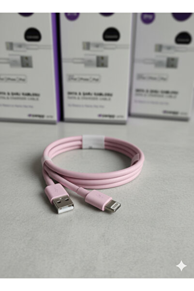S-LINK iPhone Şarj Kablosu 1 Metre Hızlı Şarj Data Kablosu 2.4 A– Pembe