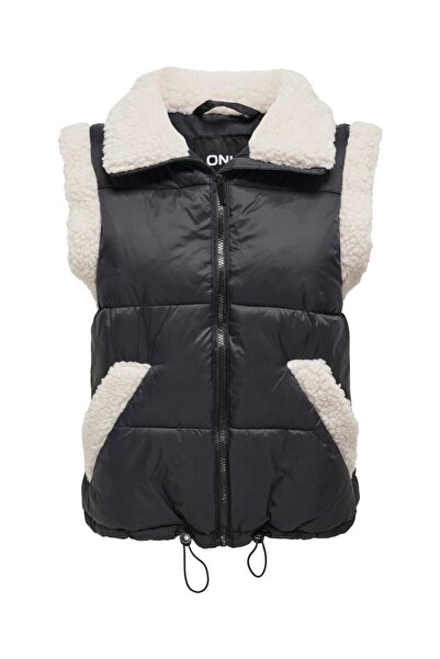 ONLY Дамски елек без ръкави с кожена яка - 15322077