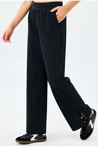 SKECHERS W Essential Wide Leg Regular Fit S2610010 Kadın Eşofman Altı SİYAH