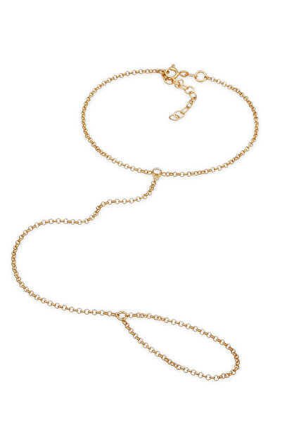 ELLI Brățară de damă cu lanț simplu și cristale din argint 925