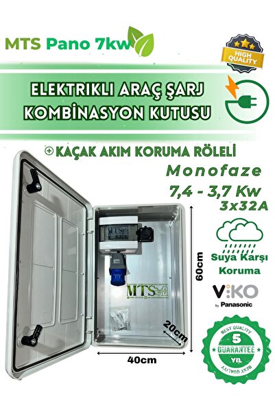 MTSevcharger 7 KW 60 40 20V’KO KOMBİNASYON PANOSU KUTUSU PANO ELEKTRİKLİ ARAÇ...