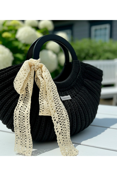 Boutique de Carbon Geantă tricotată model scoici de mare pentru femei - (Lumi...