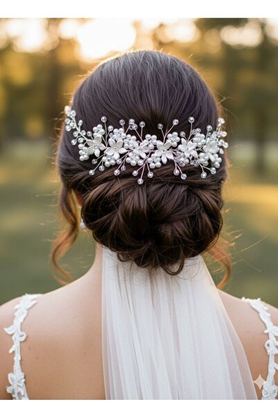 ASİMEL TASARIM Bridal Tiara Hair Accessory Wedding Henna Wedding Promise Engagement Graduation