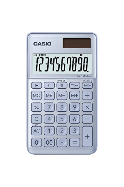 Casio Sl-1000sc-bu Cep Tipi 10 Hane Mavi Hesap Makinesi