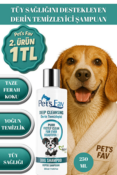Pets Fav Tüy Sağlığını Destekleyen Derin Temizleyici Organik Ve Doğal Köpek Şampuanı