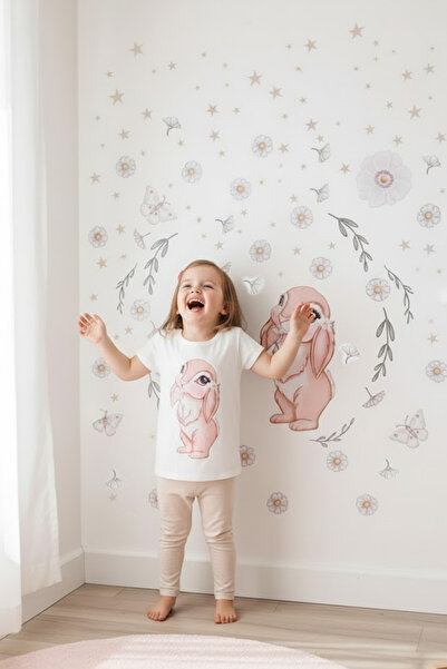 Kt Grup Popularni set zidnih naljepnica u pastelnim bojama za dečiju sobu sa ...