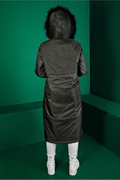 Alvina Fur Hooded Puffer Coat 90318