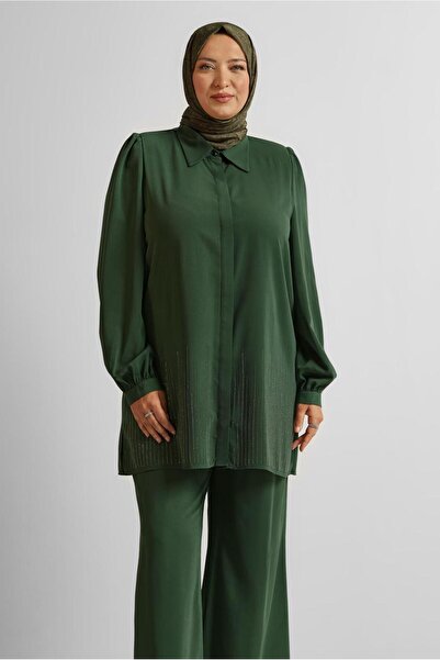 Alvina Stone Large Size Pants Suit 20713