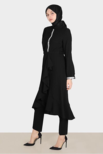 Alvina Stone Detailed Pants Set 30260