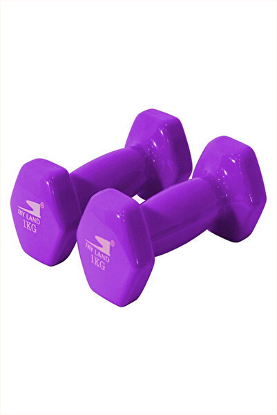 SKY LAND Vinyl Dumbbells Set EM-9219-1 Non-Slip 1KG x2 Hex Shape Weights for Home Gym & Fitness