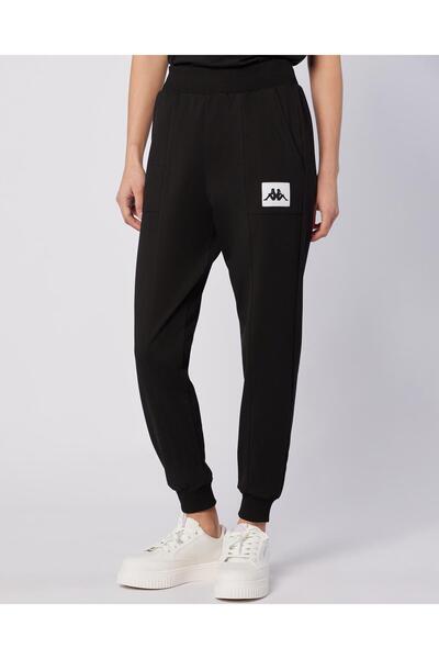 Kappa Nady Pant Kadın Siyah Regular Fit Eşofman Altı