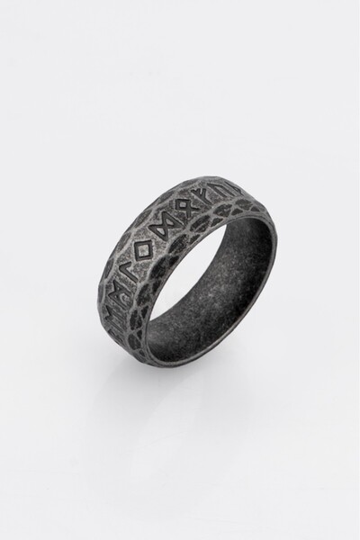 UKHWD SUPPLY 316L Steel Oxide Rustic Viking Men's Ring