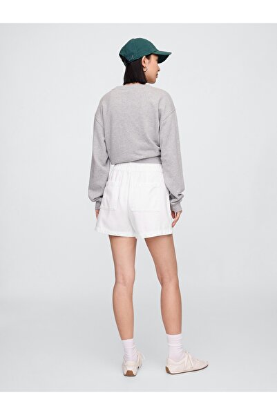 GAP Kadın Beyaz UltraSoft Easy Utility Denim Şort