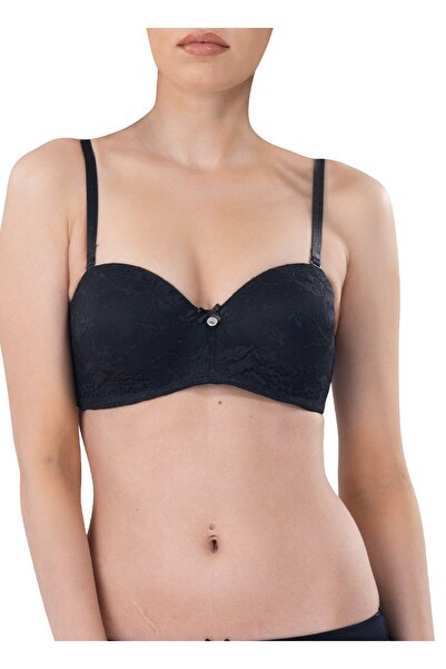 Blackspade Straplez Destekli Sütyen Dantelli - 3012 - Siyah
